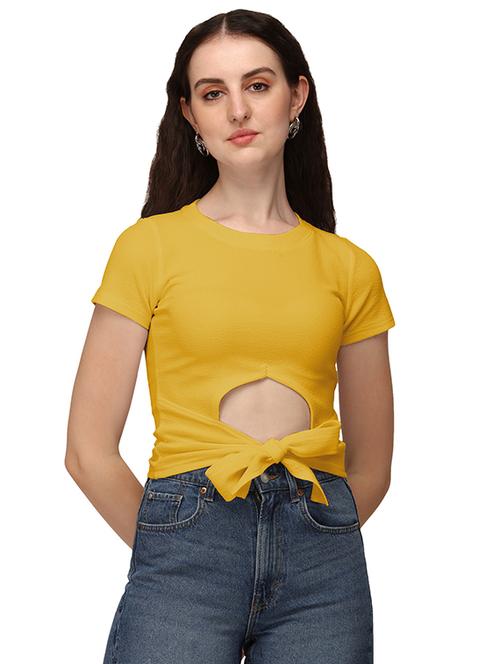 yellow lycra regular top - 18766309 - Standard Image - 0