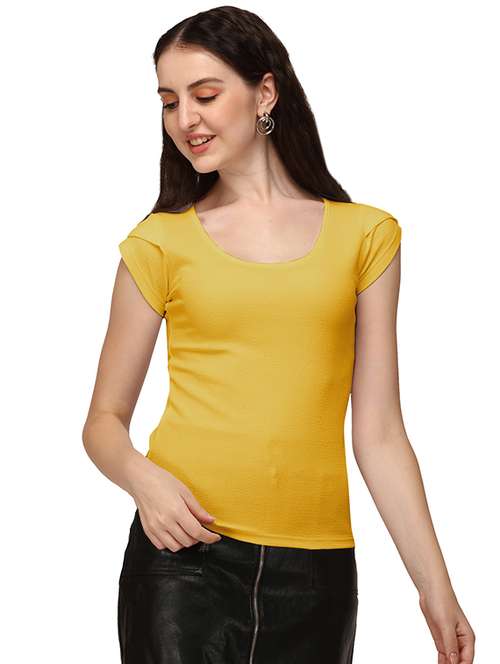 yellow lycra regular top - 18766322 - Standard Image - 0