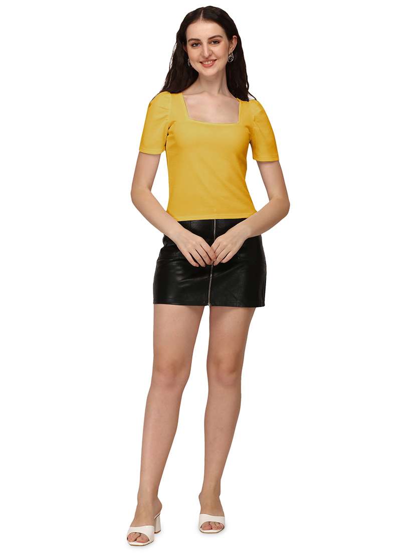 yellow lycra regular top - 18766331 - Standard Image - 3