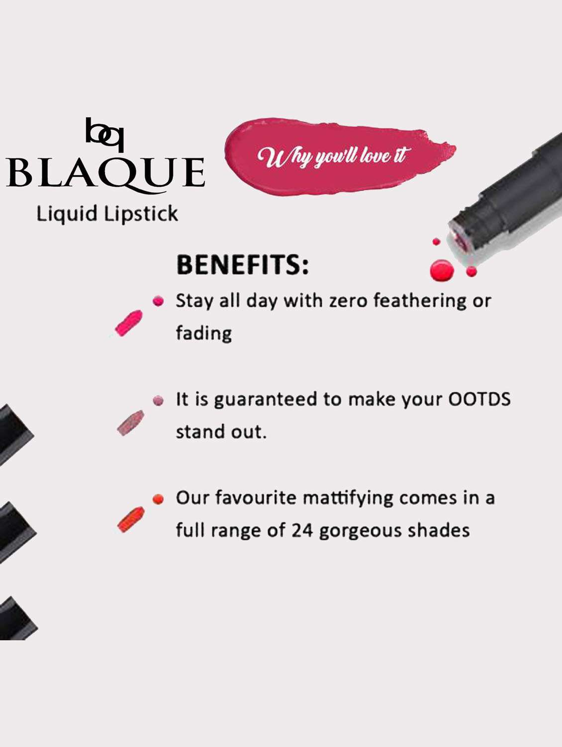 Matte Liquid Lip Gloss Combo Of 3 Lipstick # 101 109 110