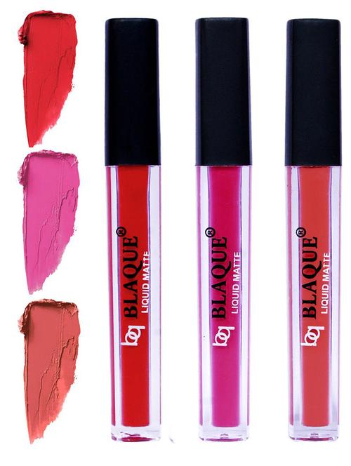 matte liquid lip gloss combo of 3 lipstick # 101-110-112 - 18767512 -  Standard Image - 0