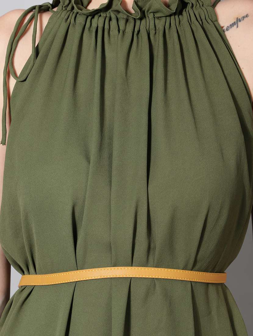 women's solid dress - 18788967 - Standard Image - 3