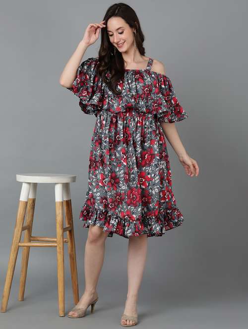 women's tiered dress floral dress - 18788968 - Standard Image - 0