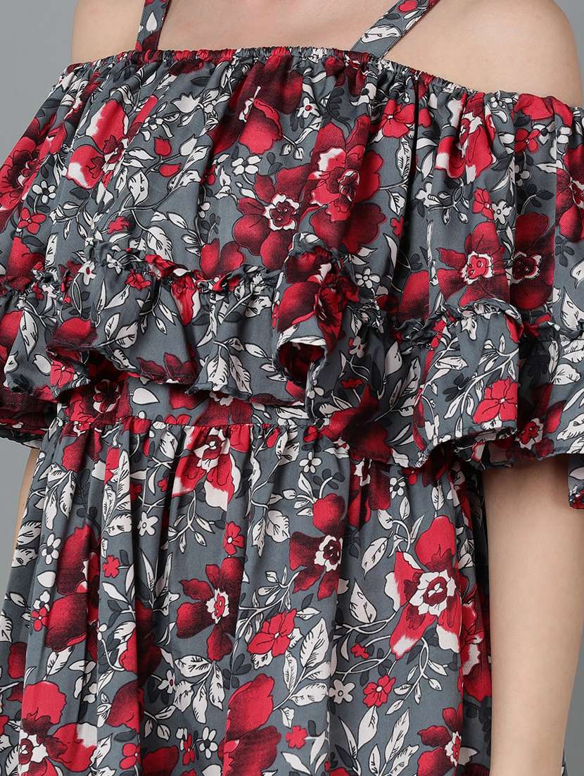 women's tiered dress floral dress - 18788968 - Standard Image - 3