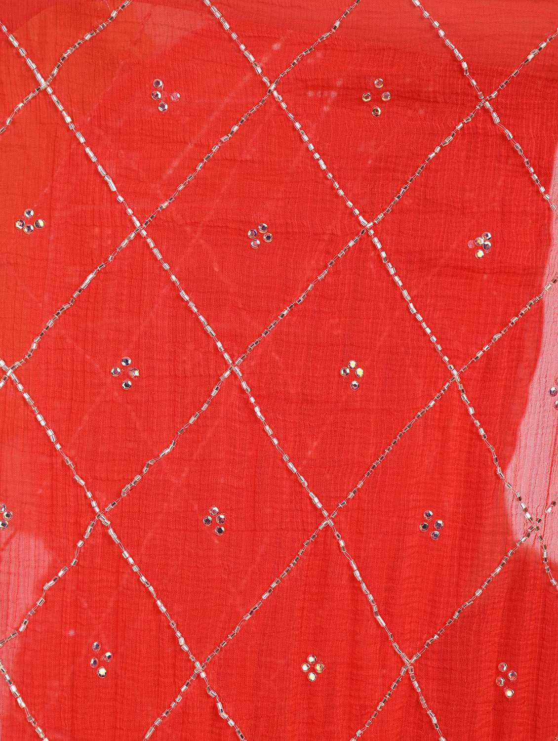 women's null red colored saree with blouse - 18789482 -  Standard Image - 5