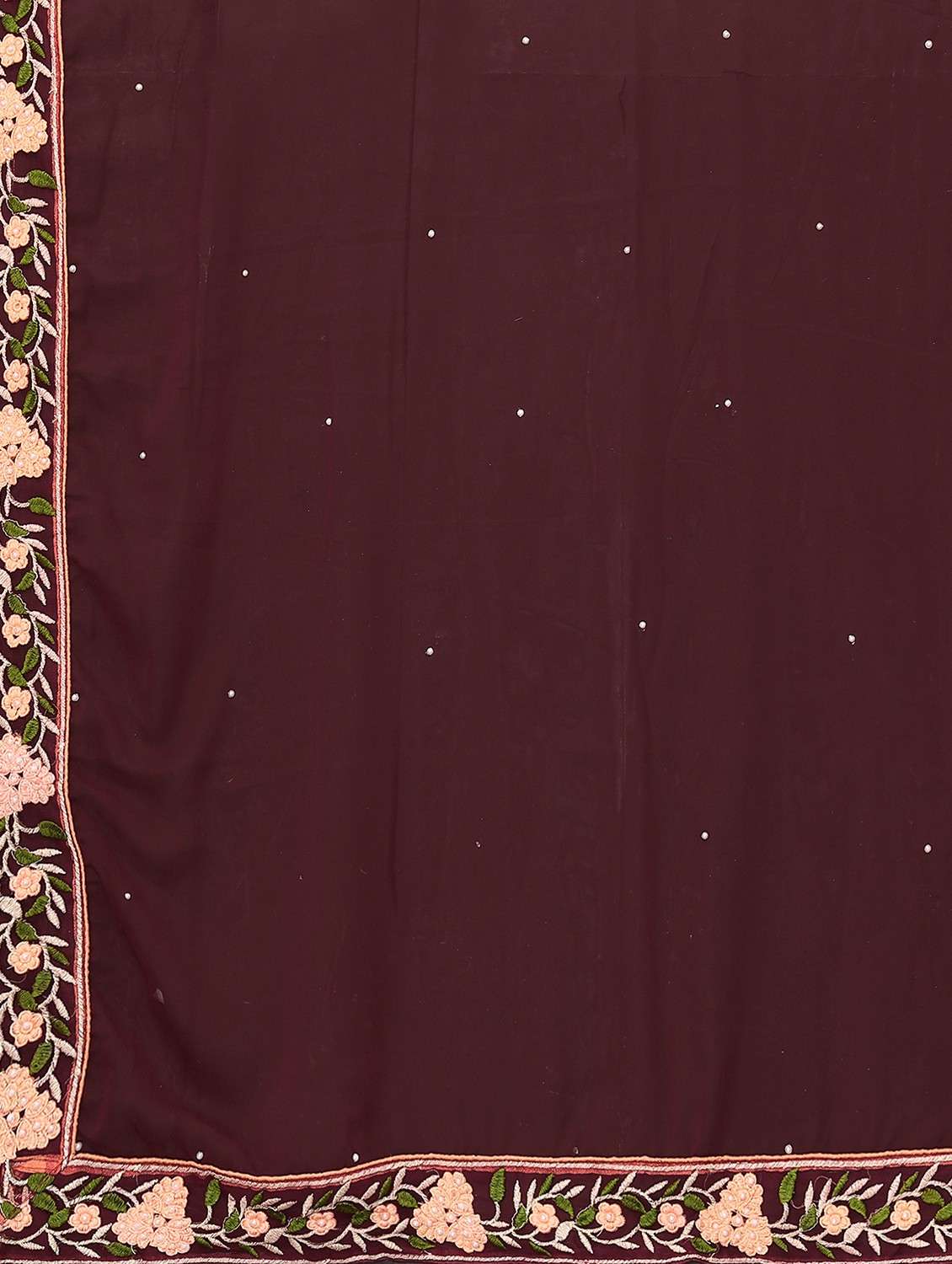 solid with bordered saree with blouse - 18790239 -  Standard Image - 3