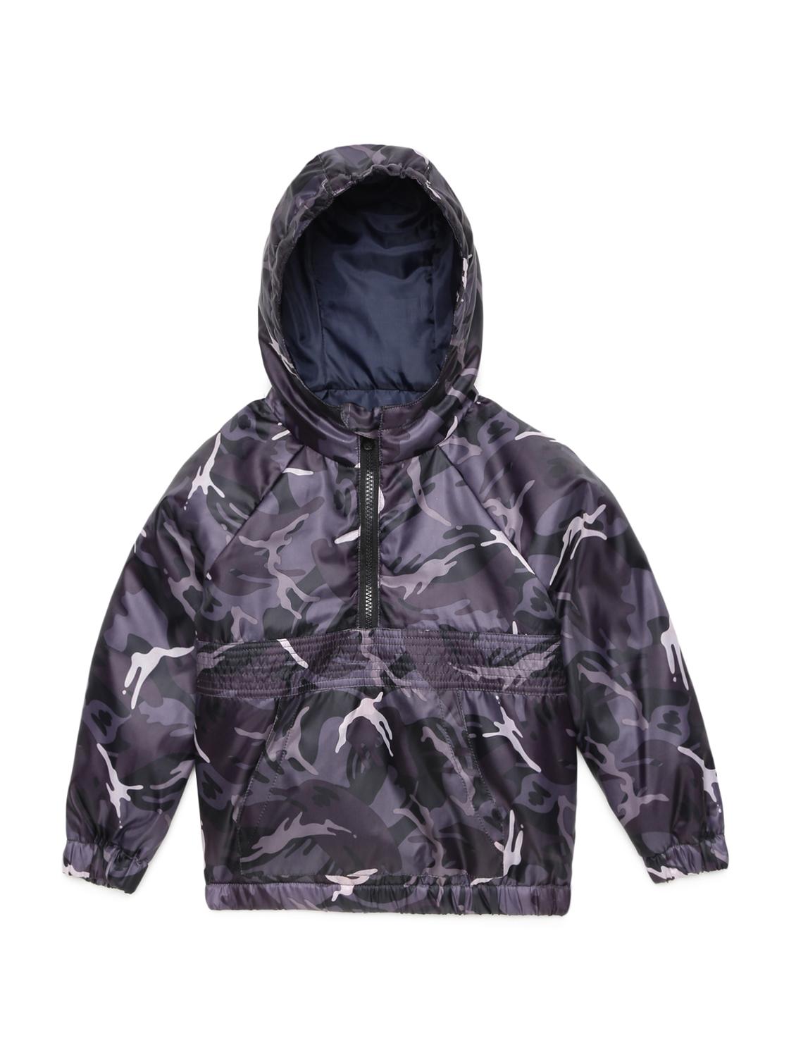 multi coloured hooded jacket 