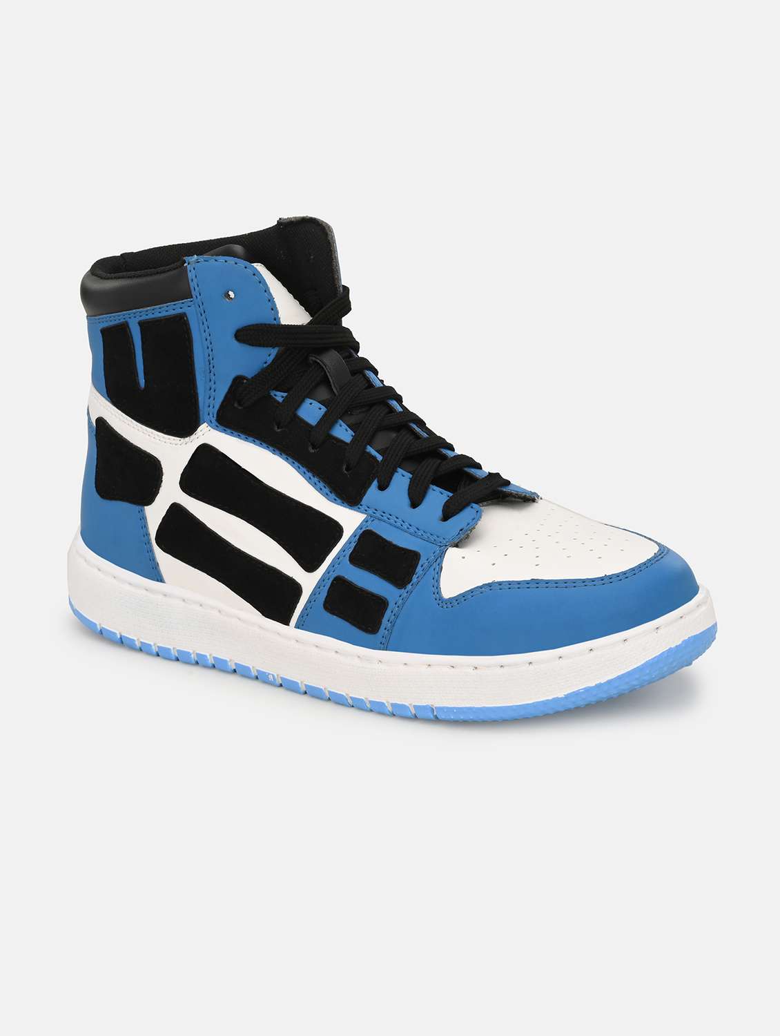blue synthetic lace up sneakers - 18793892 - Zoom Image - 0