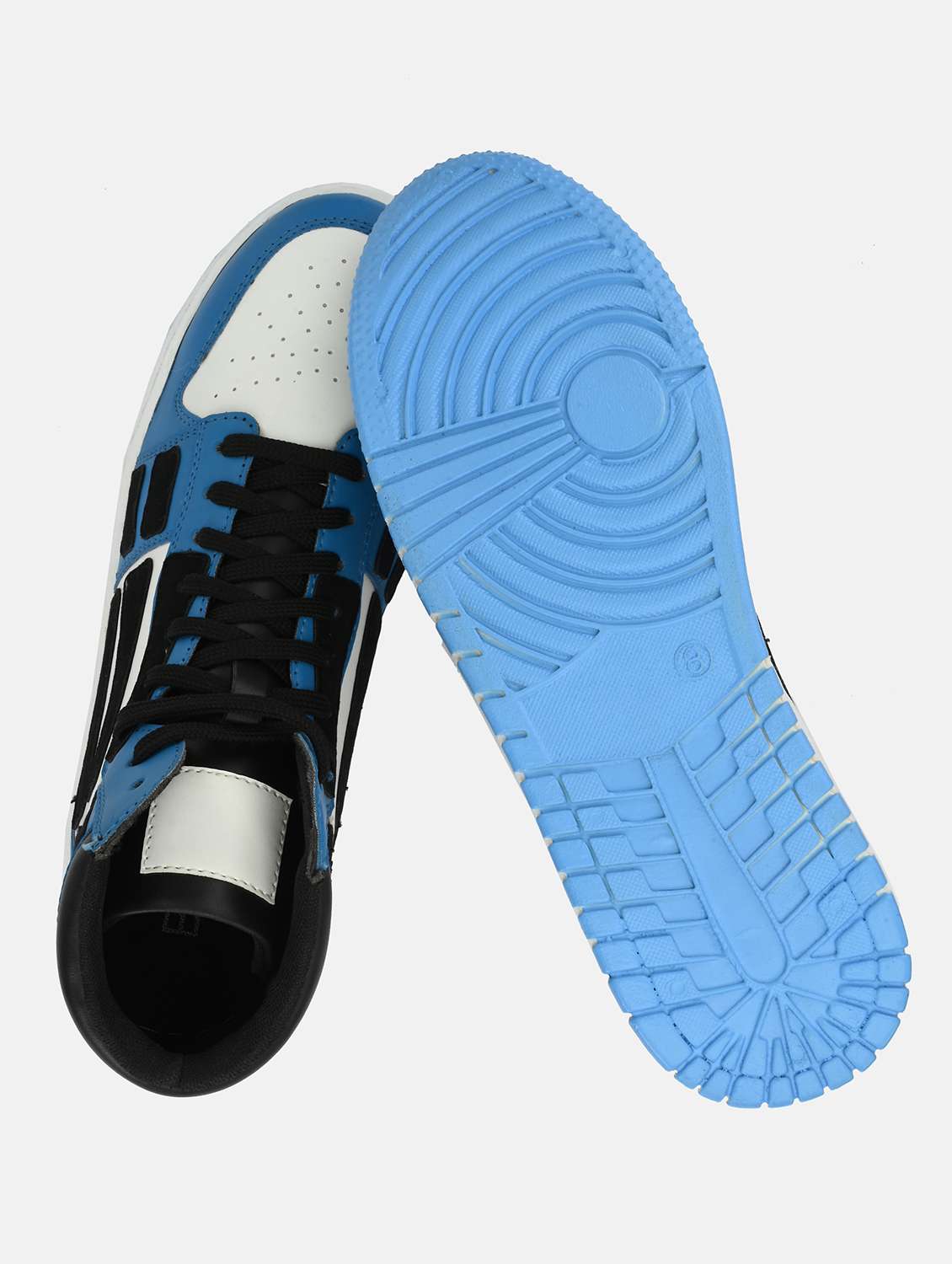 blue synthetic lace up sneakers - 18793892 - Standard Image - 3