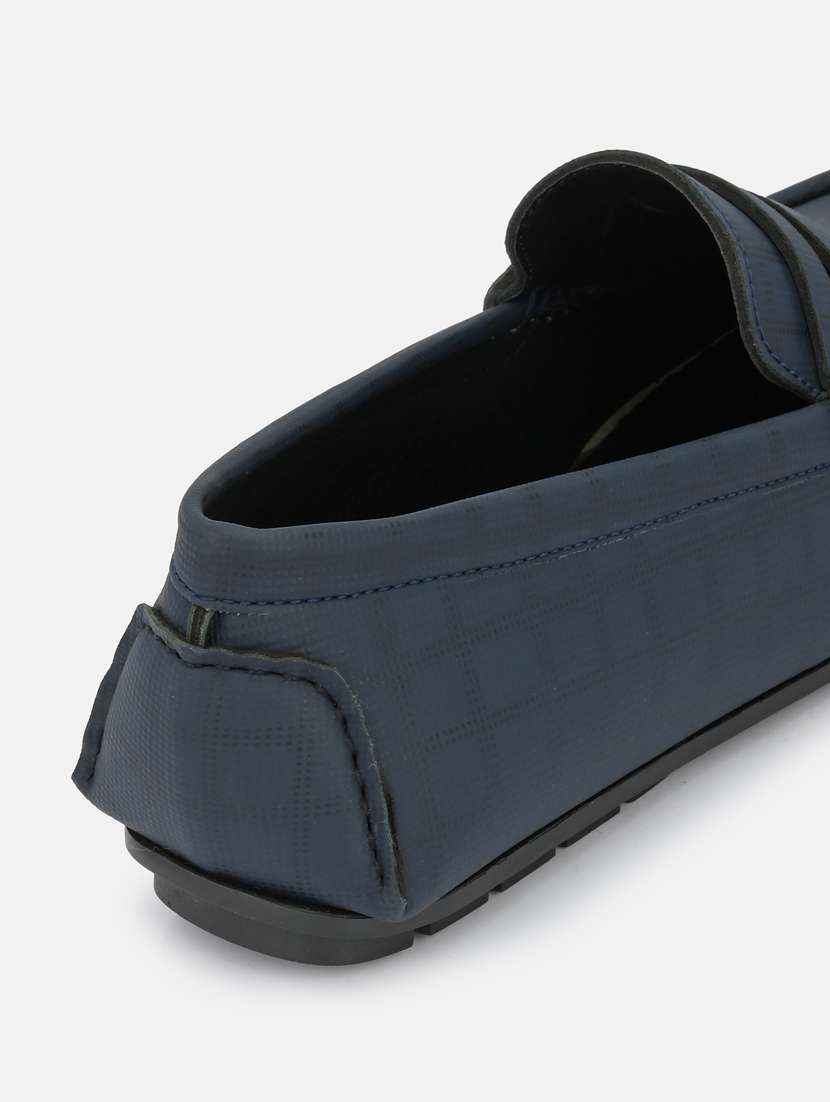 blue synthetic slip on loafers - 18793916 - Standard Image - 3
