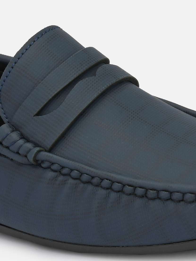 blue synthetic slip on loafers - 18793916 - Standard Image - 5