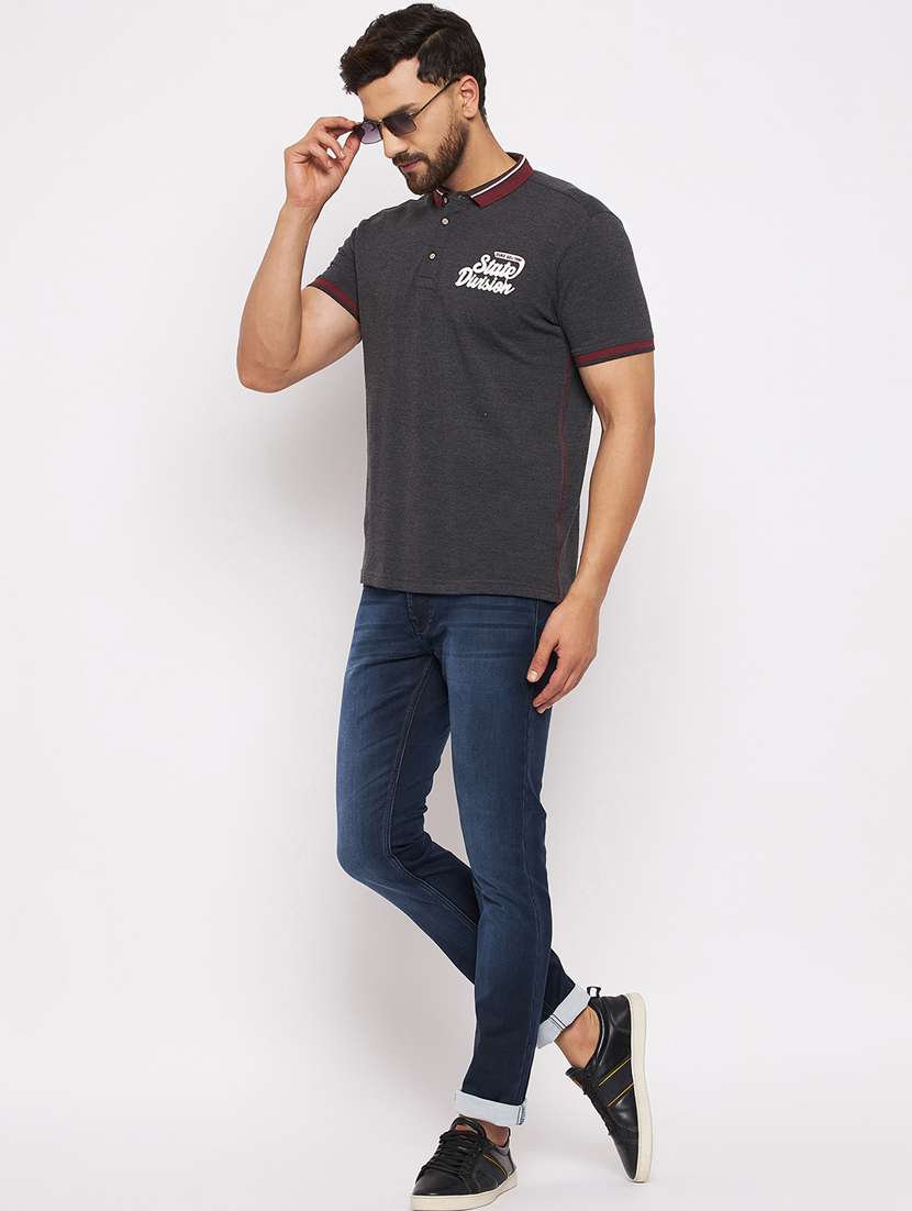 blue cotton blend jeans - 18801174 - Standard Image - 3