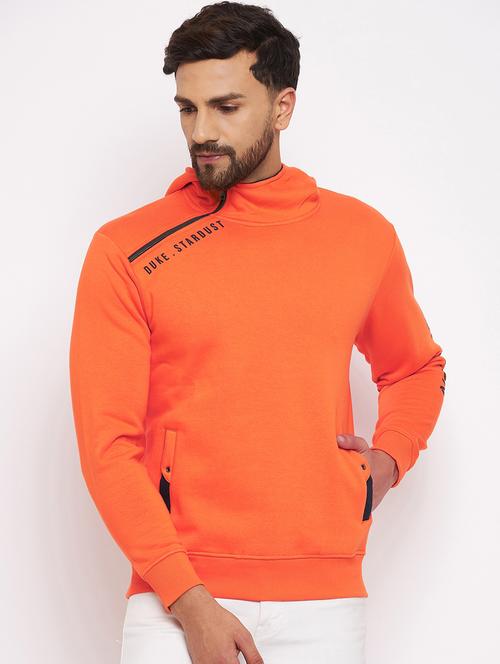 orange coloured hooded sweatshirt - 18801250 - Standard Image - 0