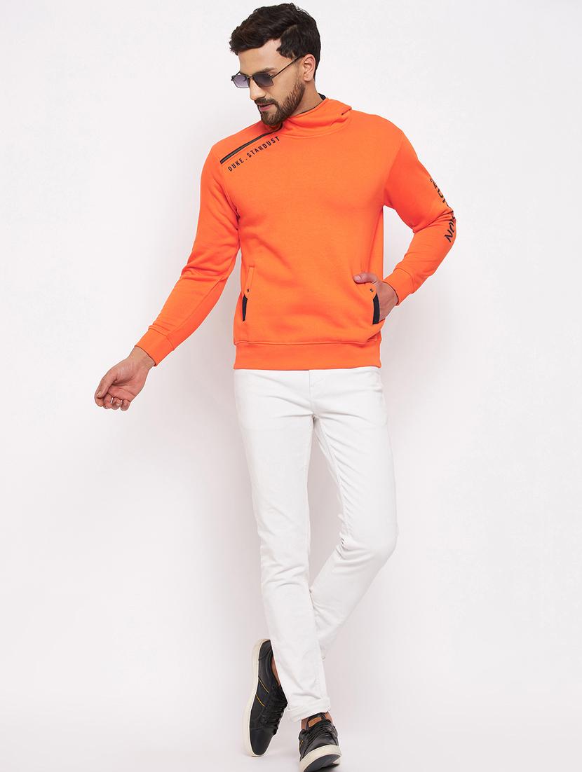 orange coloured hooded sweatshirt - 18801250 - Standard Image - 3