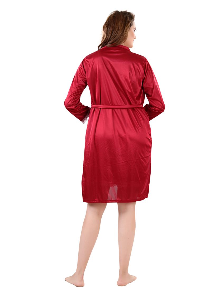 solid two piece night wear set - 18801274 - Standard Image - 3