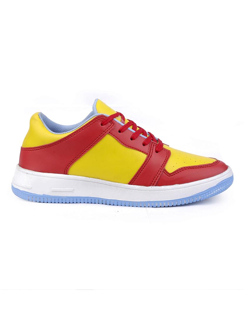multi colored synthetic lace up sneakers - 18801586 - Standard Image - 3
