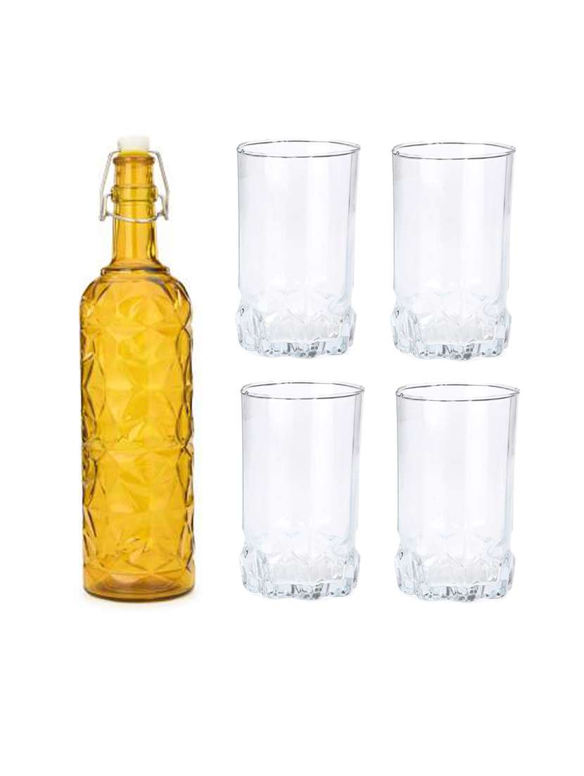 water milk serving and storing bottle and glass set 