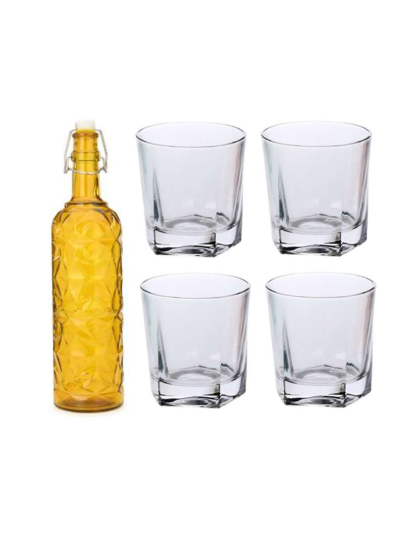 water milk serving and storing bottle and glass set 