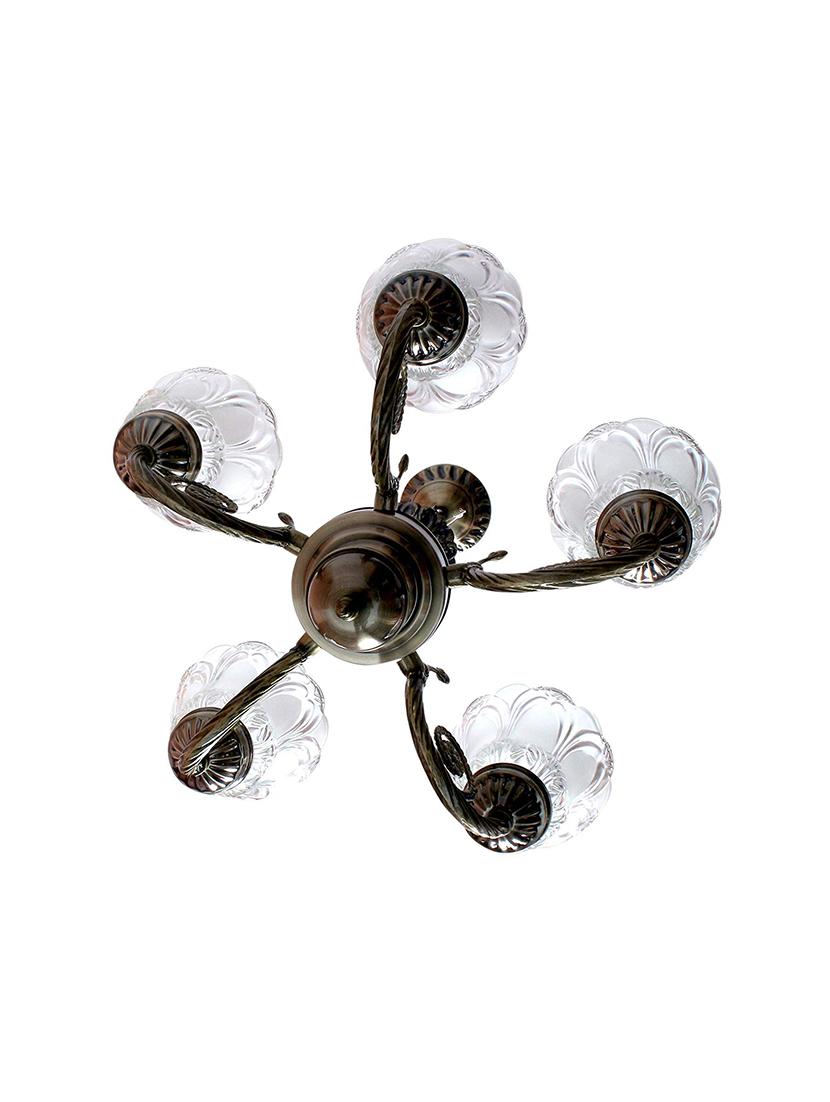 somil chandeliers of five colorful decorative glass shade in metal for roya bright lighting decoration-cx15 - 18808285 - Standard Image - 3