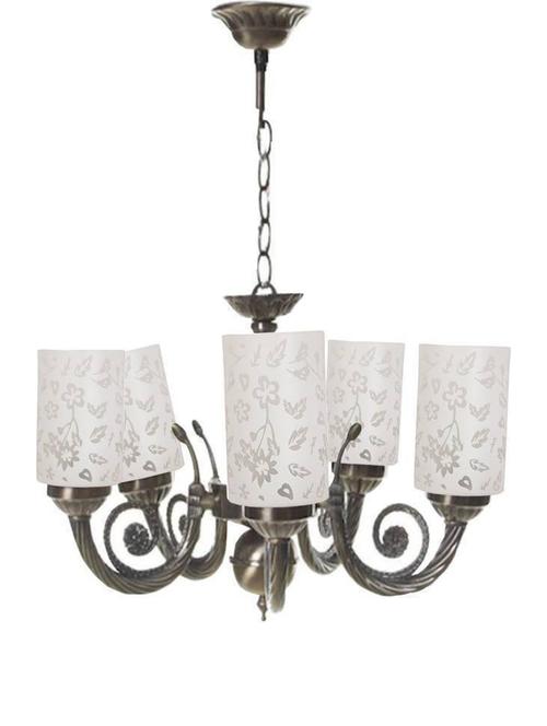 somil chandeliers of five colorful decorative glass shade in metal for roya bright lighting decoration-cx16 - 18808286 - Standard Image - 0