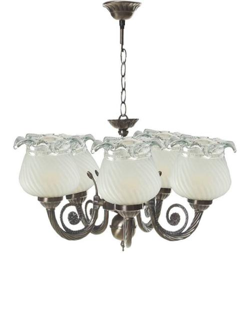 somil chandeliers of five colorful decorative glass shade in metal for roya bright lighting decoration-cx22 - 18808291 -  Standard Image - 0