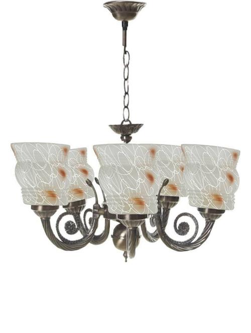 somil chandeliers of five colorful decorative glass shade in metal for roya bright lighting decoration-cx9 - 18808294 - Standard Image - 0