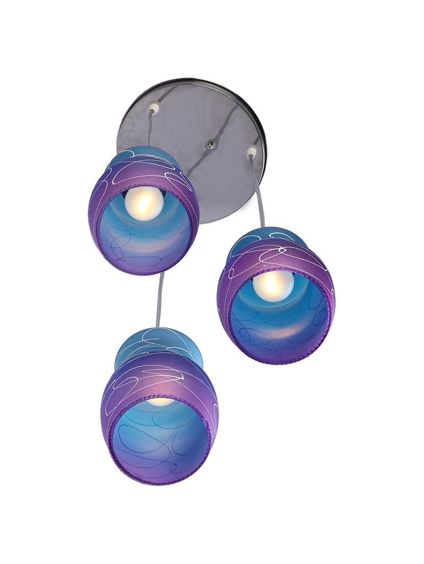 somil new design pendant hanging lamp, colorful glass shade with metal ceiling fitting fixture - 18808312 - Standard Image - 3