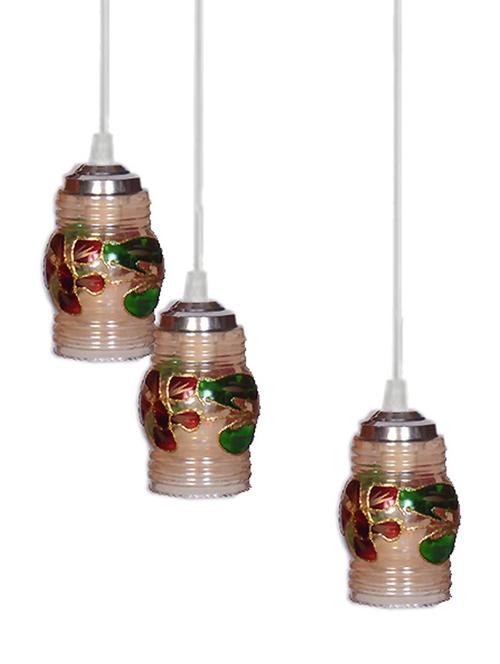 somil new design pendant hanging lamp, colorful glass shade with metal ceiling fitting fixture - 18808313 - Standard Image - 0