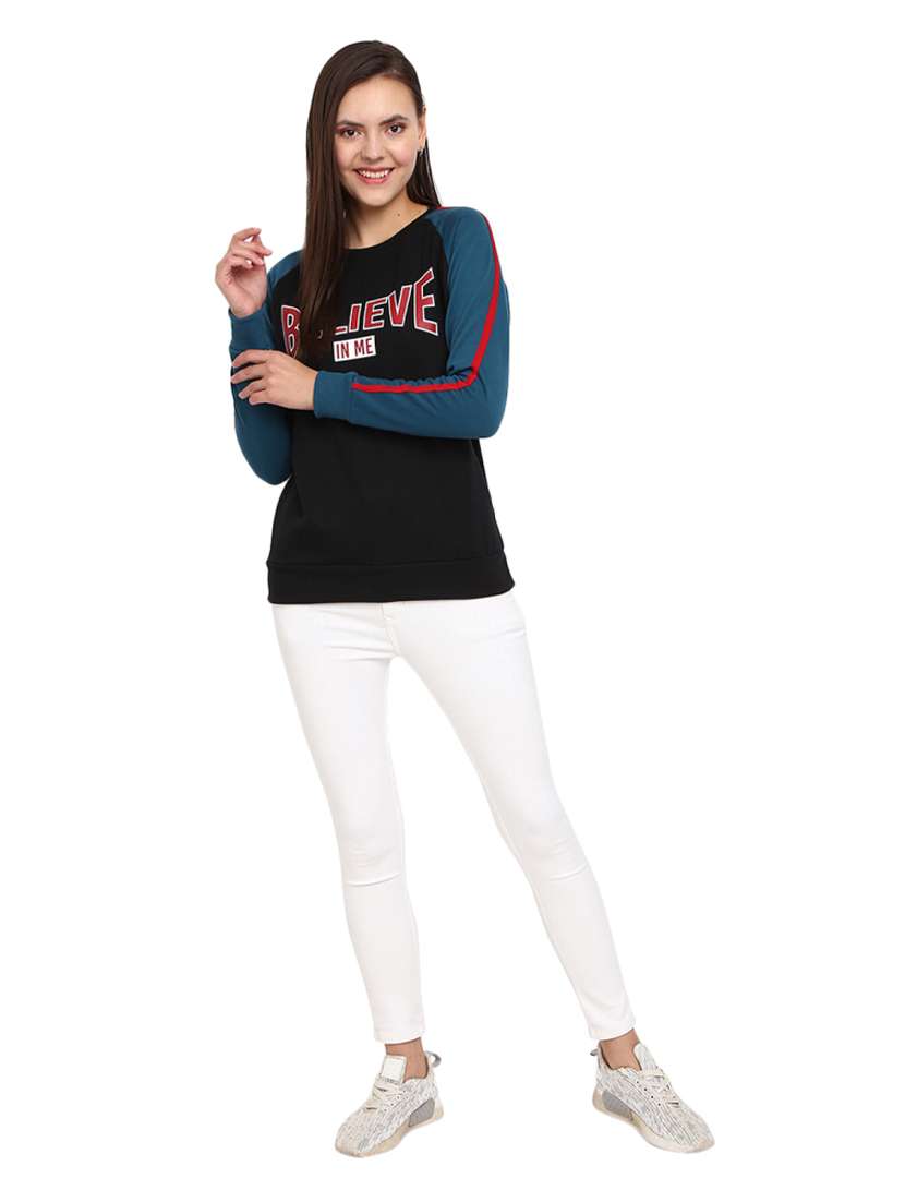 women's color block sweatshirt - 18823076 -  Standard Image - 3
