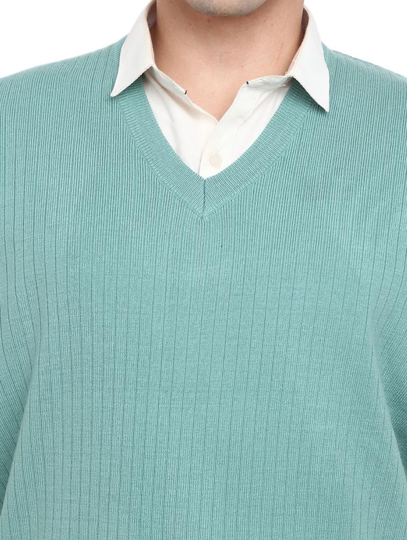 v neck self design pullover - 18823086 - Standard Image - 5