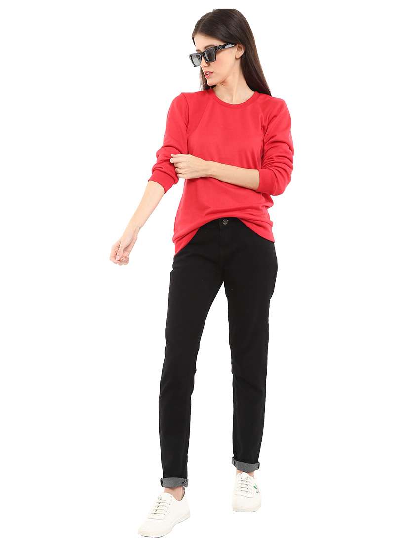 round neck solid pullover - 18823144 -  Standard Image - 3