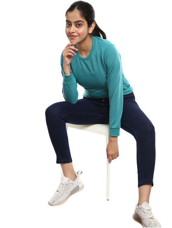 green solid regular pullover - 18823145 -  Standard Image - 3