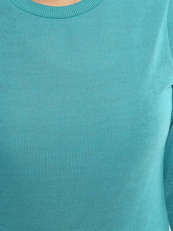 green solid regular pullover - 18823145 -  Standard Image - 5
