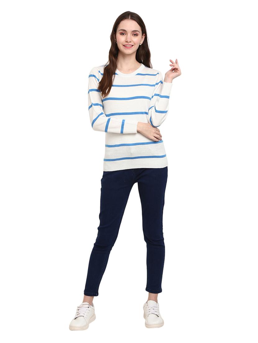 round neck striped pullover - 18823152 - Standard Image - 3