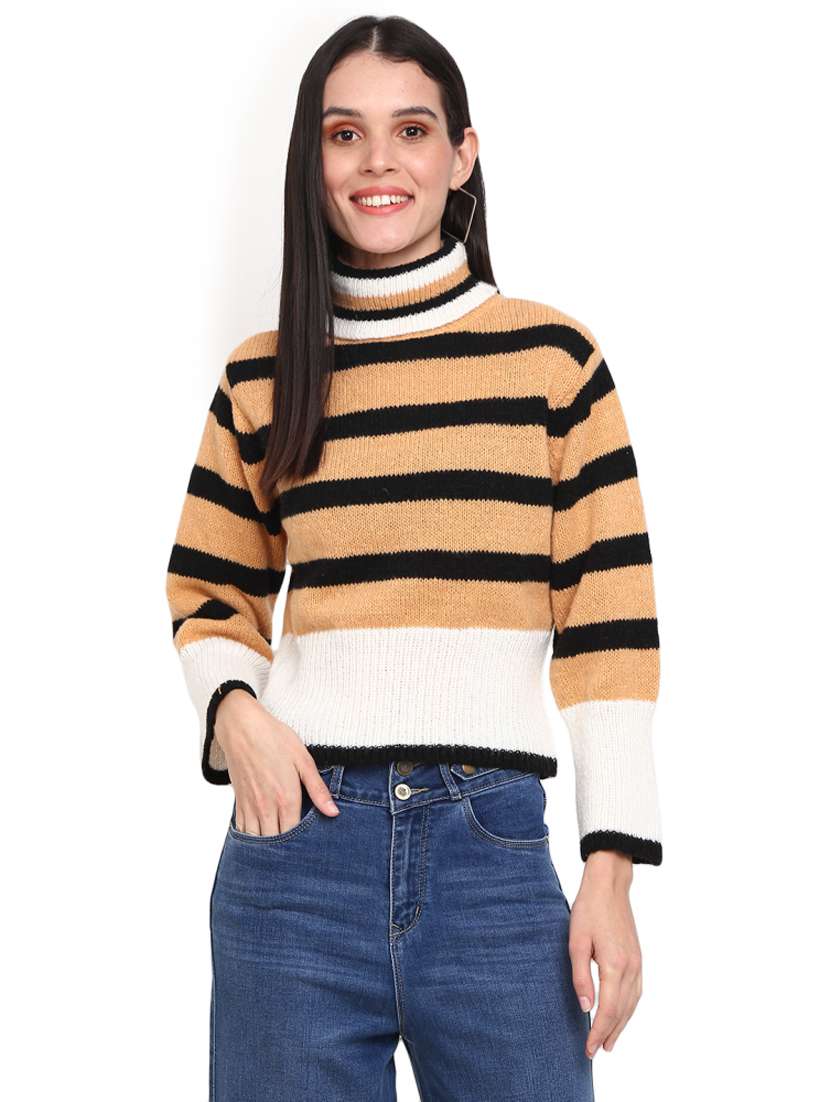 women's striped pullover