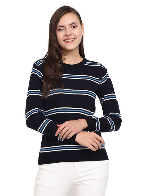 navy blue striped pullover - 18823162 -  Standard Image - 0