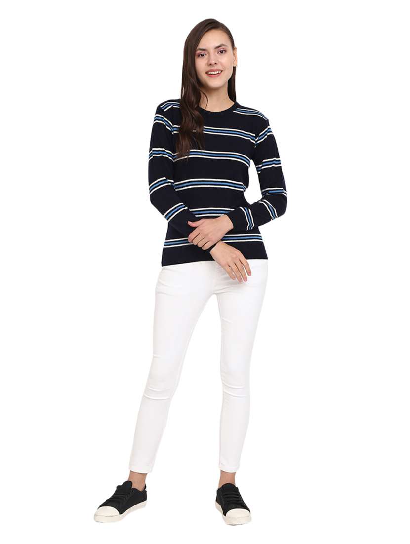 navy blue striped pullover - 18823162 -  Standard Image - 3