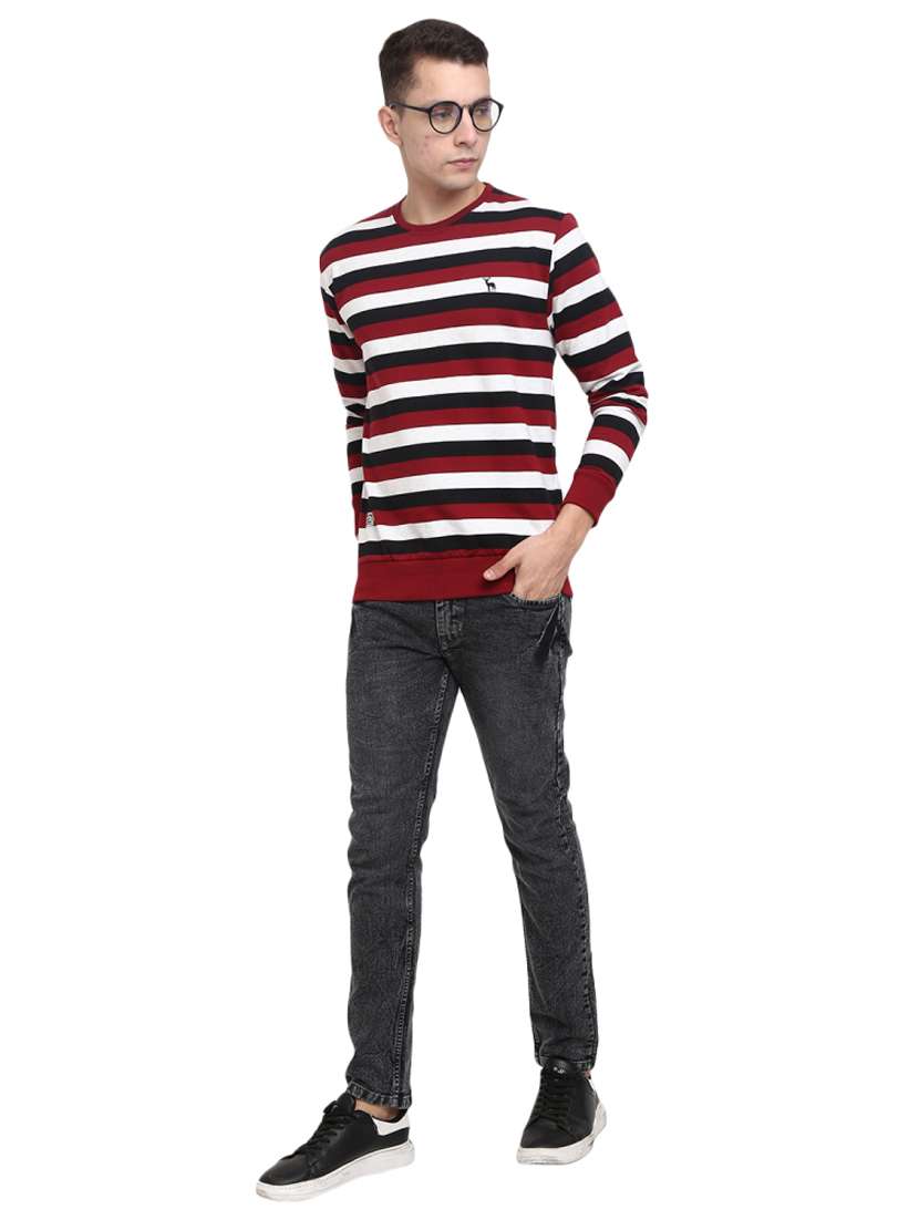 men striped long sleeve regular fit sweatshirt - 18823179 -  Standard Image - 3