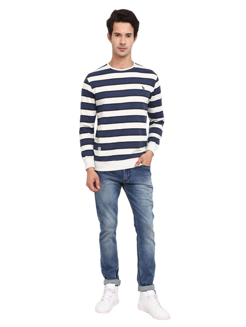 men striped long sleeve regular fit sweatshirt - 18823180 -  Standard Image - 3