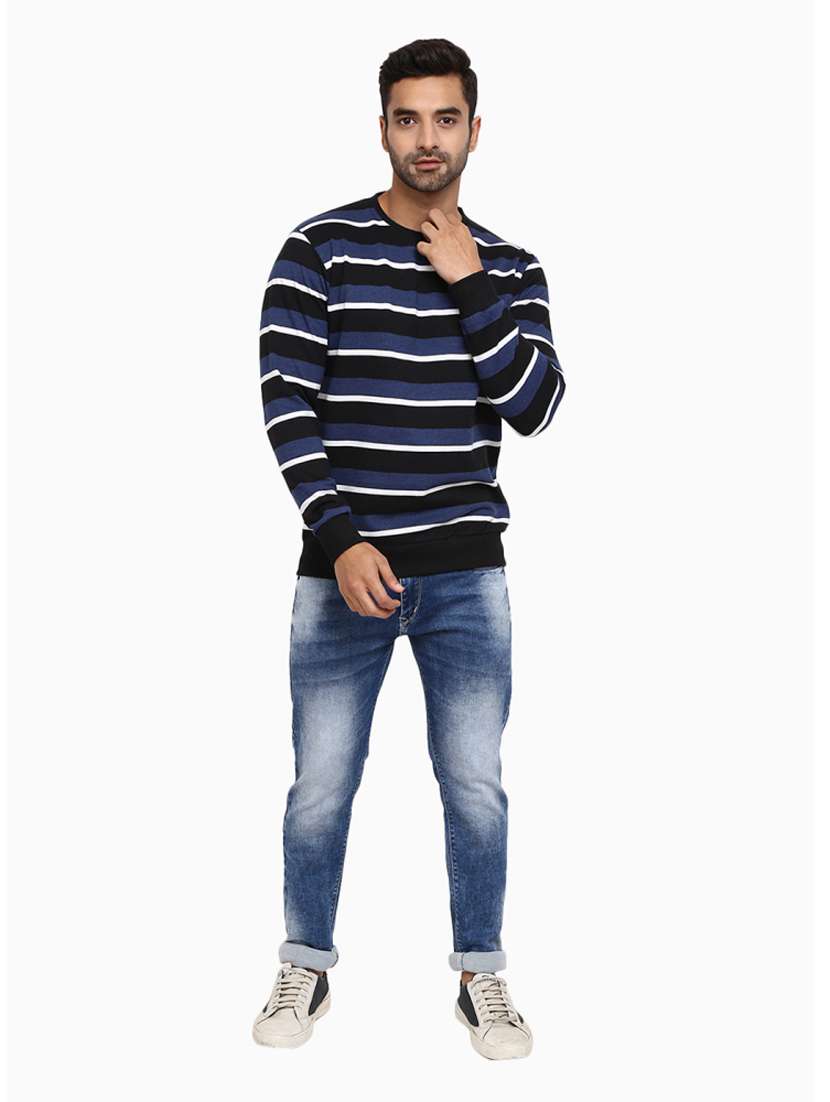 men striped long sleeve sweatshirt - 18823190 -  Standard Image - 3