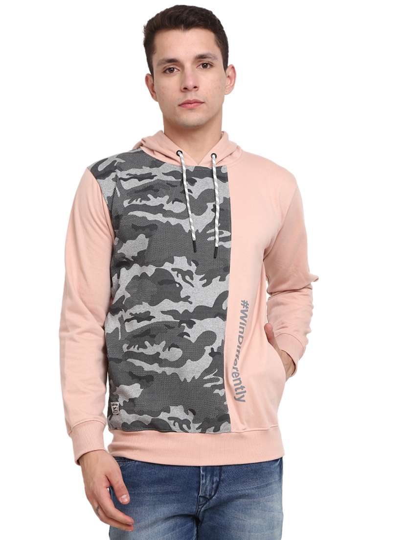 men front print long sleeve regular fit sweatshirt