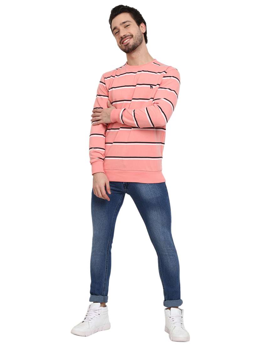 men striped long sleeve regular fit sweatshirt - 18823217 -  Standard Image - 3