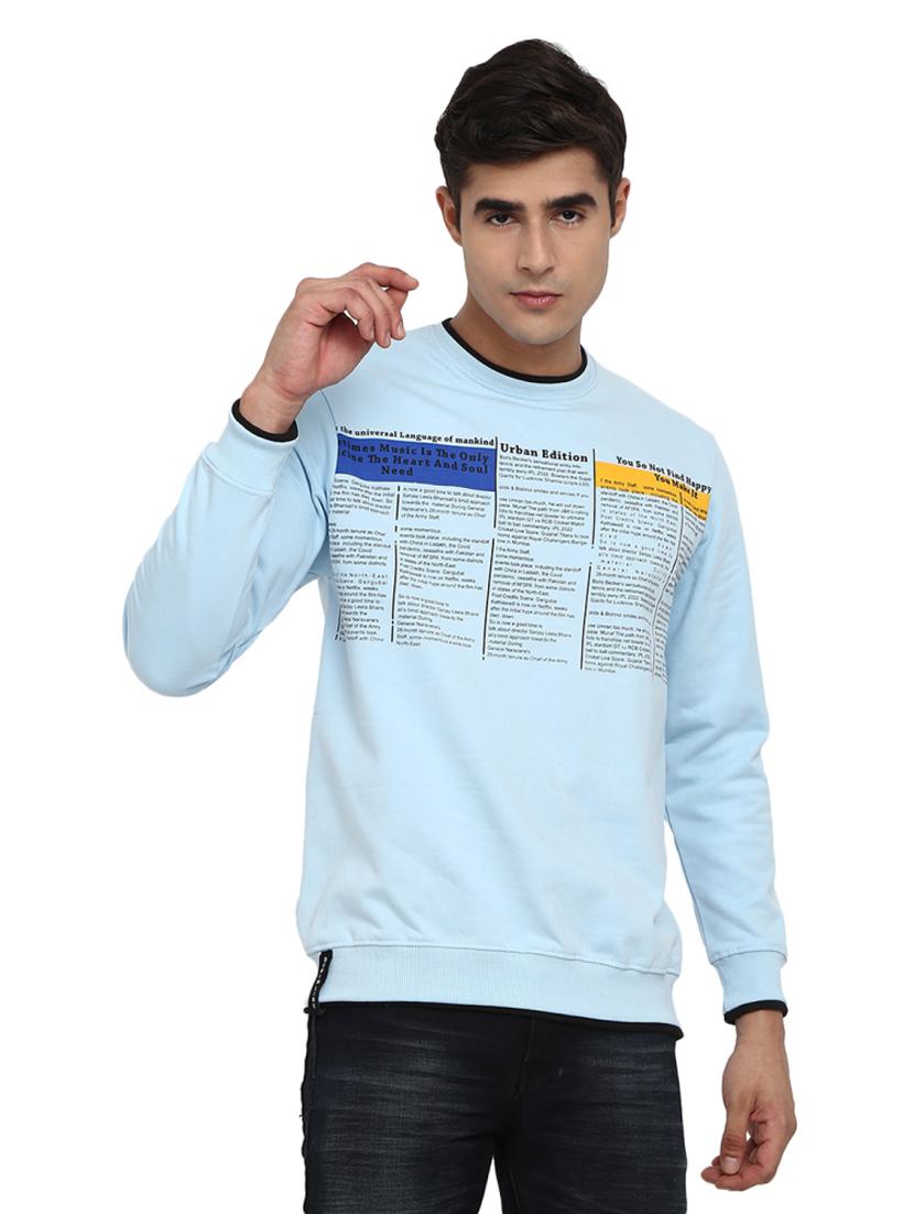 mens front print sweatshirt - 18823227 - Zoom Image - 0