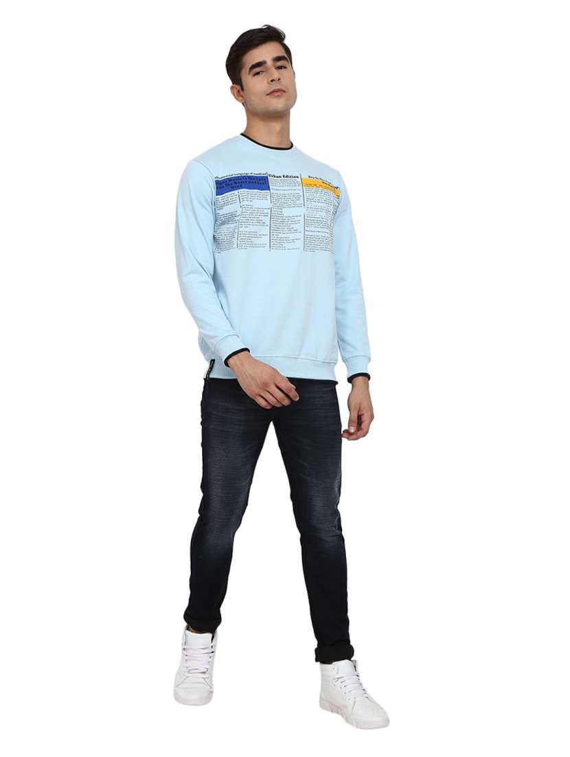 mens front print sweatshirt - 18823227 - Standard Image - 3