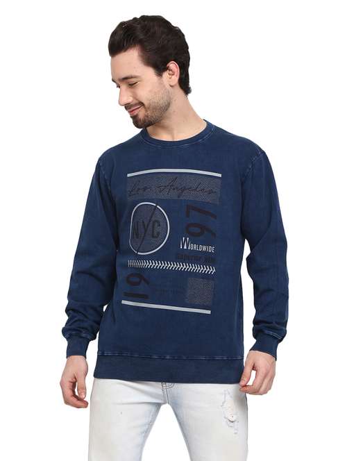 men front print long sleeve regular fit sweatshirt - 18823231 -  Standard Image - 0