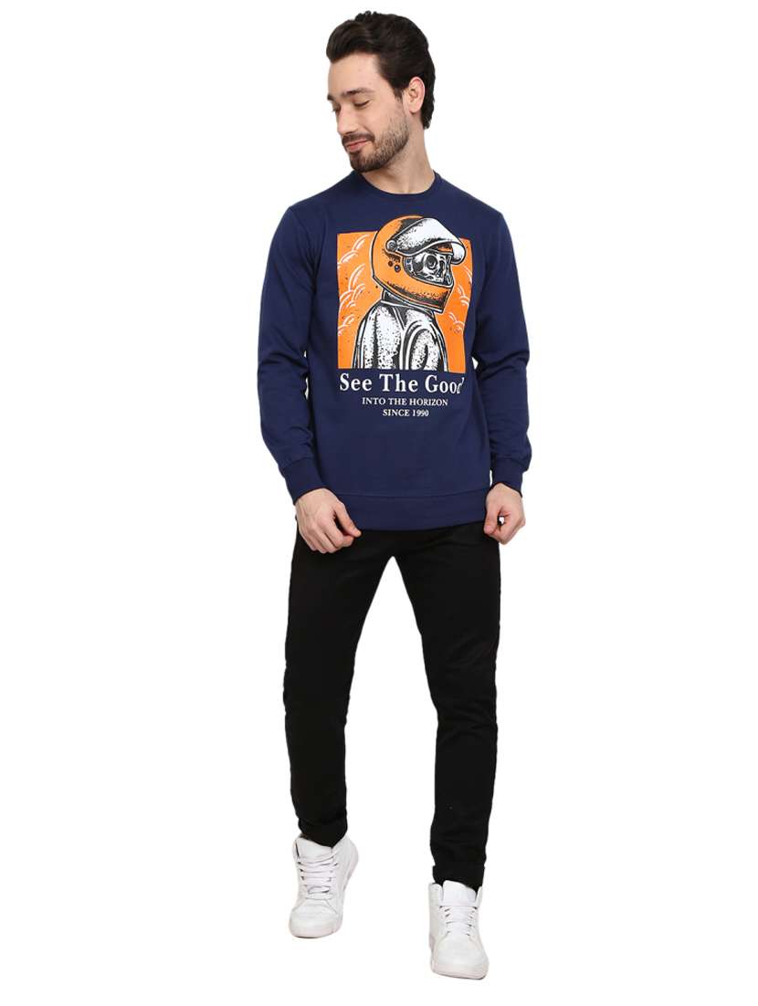 mens front print sweatshirt - 18823238 -  Standard Image - 3