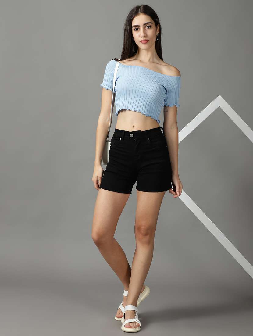 women's crop off shoulder top - 18824217 -  Standard Image - 3