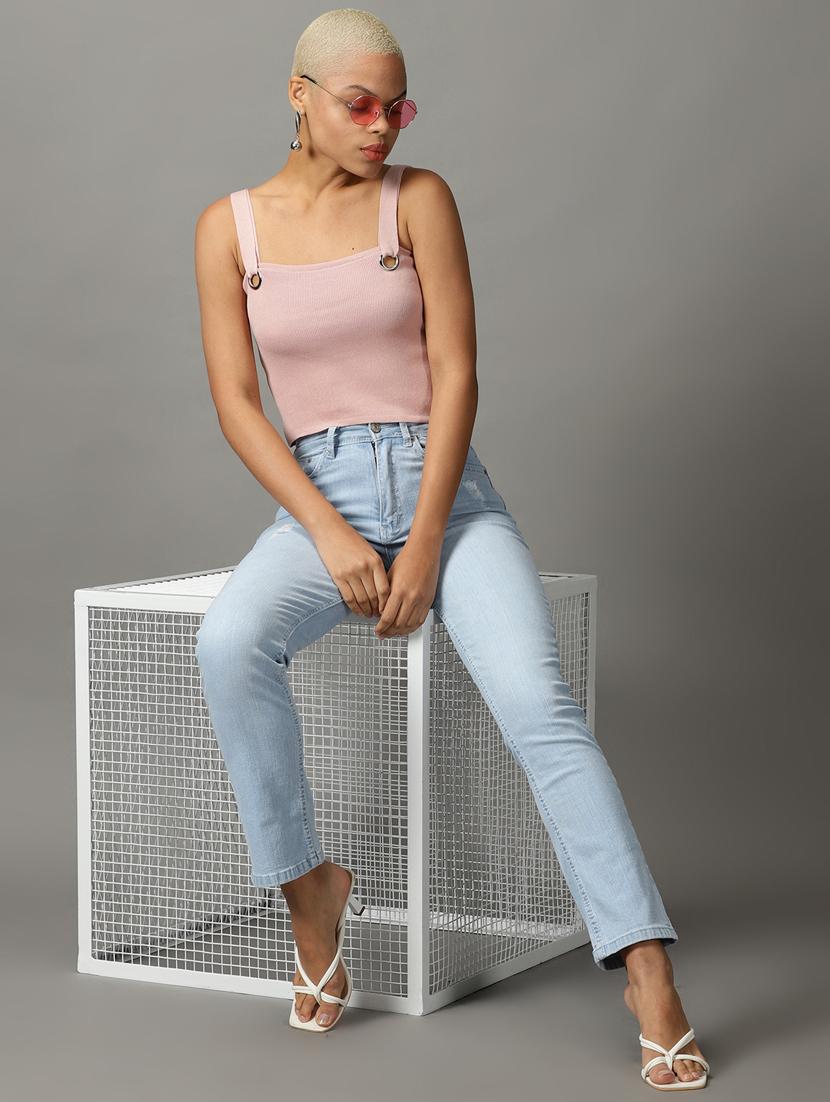 women's crop square neck top - 18824263 - Standard Image - 3