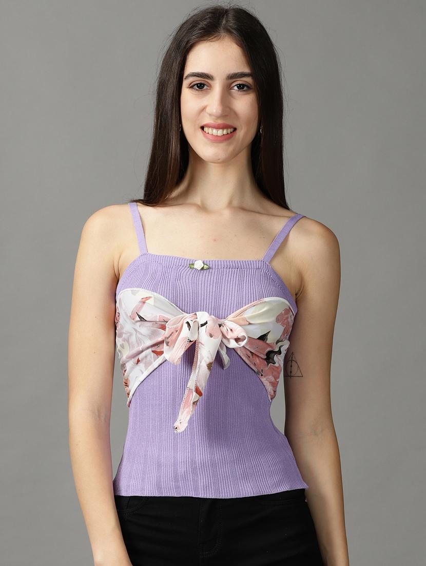 women printed shoulder strap top - 18824283 - Zoom Image - 0