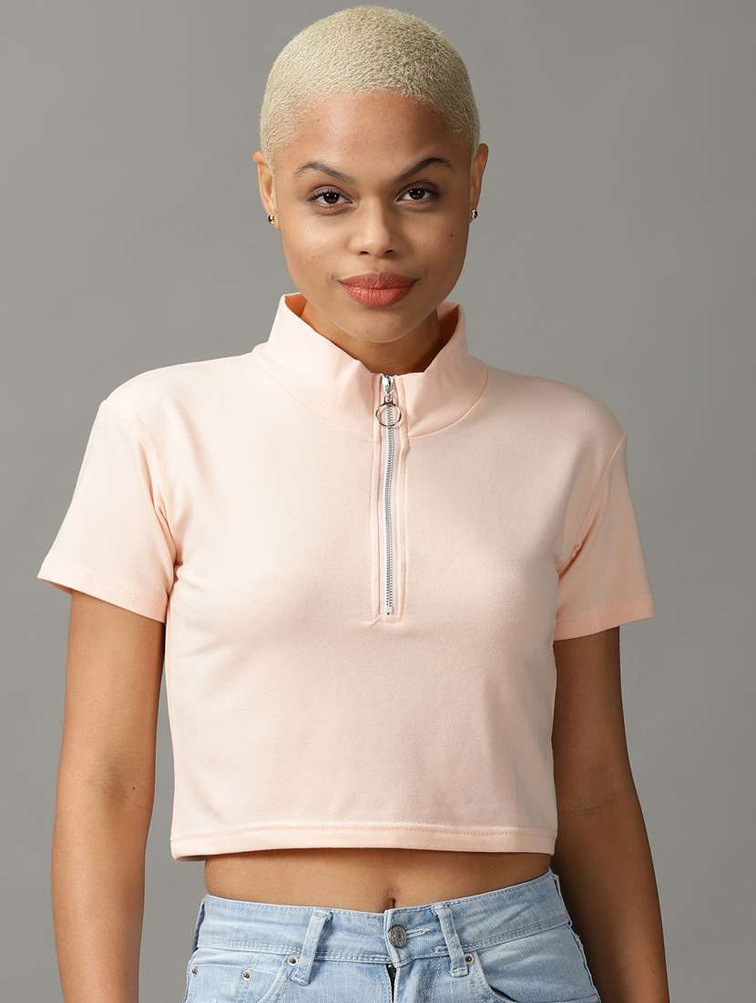 women's crop high neck top - 18824298 -  Zoom Image - 0